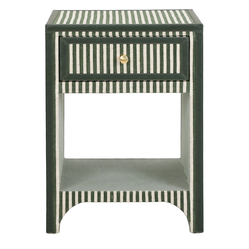 Kora Green Cotton Jute Nightstand