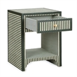 Kora Green Cotton Jute Nightstand