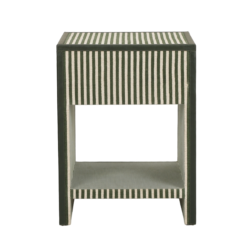 Kora Green Cotton Jute Nightstand