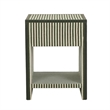 Kora Green Cotton Jute Nightstand