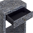 Cassis Mother of Pearl Black Nightstand