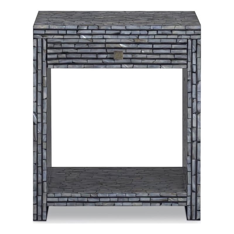 Cassis Mother of Pearl Black Nightstand