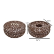 Gabby Stacking Candle Holder in Speckled Rust - Set of 2