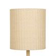 Lamia Natural Burl and Raffia Designer Table Lamp