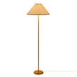 Keria Natural Vegan Leather and Raffia Designer Floor Lamp