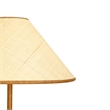 Keria Natural Vegan Leather and Raffia Designer Floor Lamp