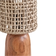 Kombu Natural Raffia and Wood Small Table Lamp