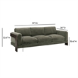 Elyn Olive Green Upcycled Chenille Sofa