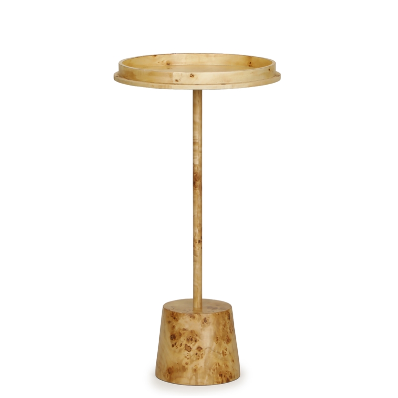 Destin Natural Burl Designer Side Table
