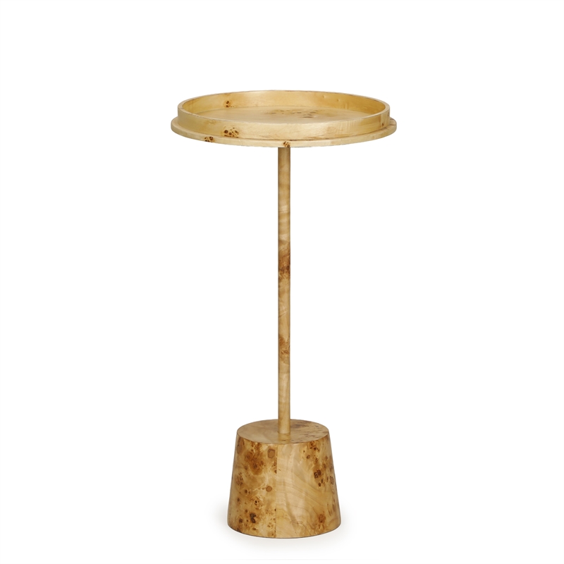 Destin Natural Burl Designer Side Table