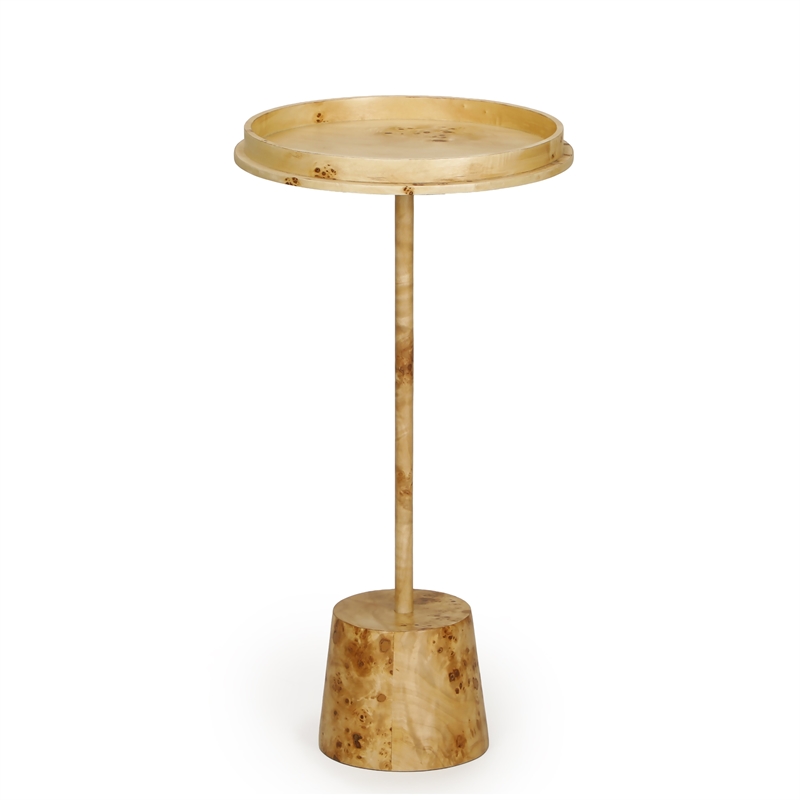 Destin Natural Burl Designer Side Table