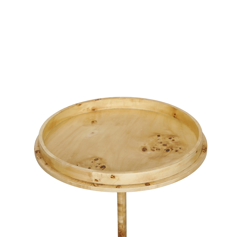 Destin Natural Burl Designer Side Table