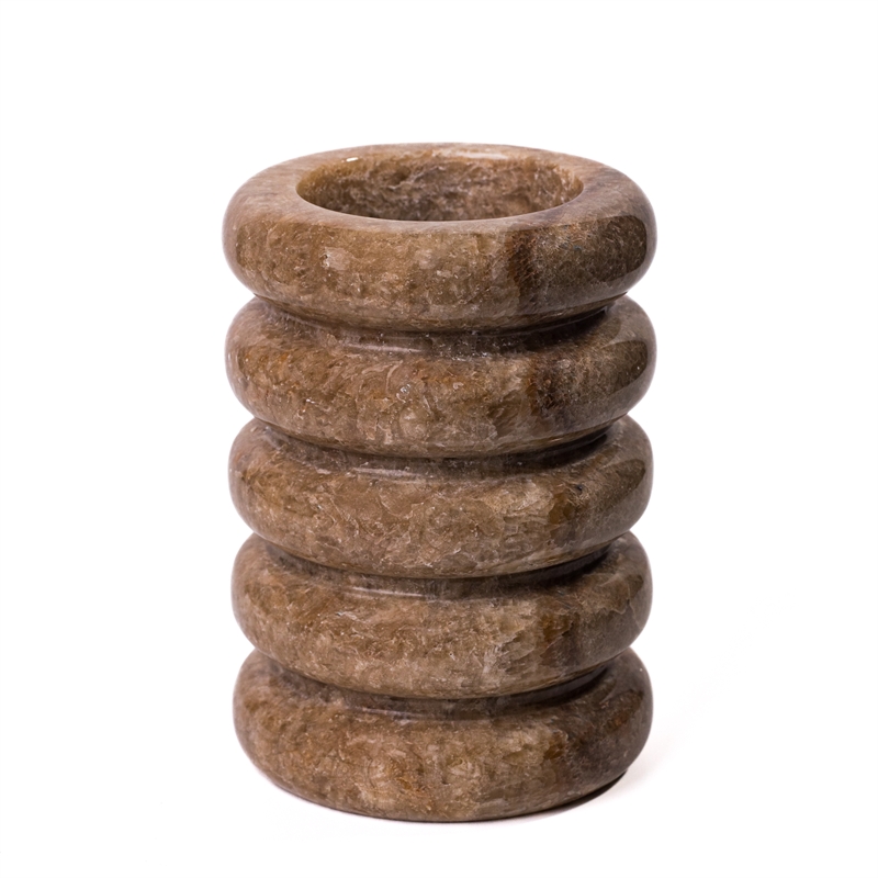 Brown Marble Layered Vase