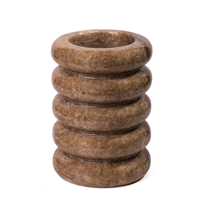 Brown Marble Layered Vase