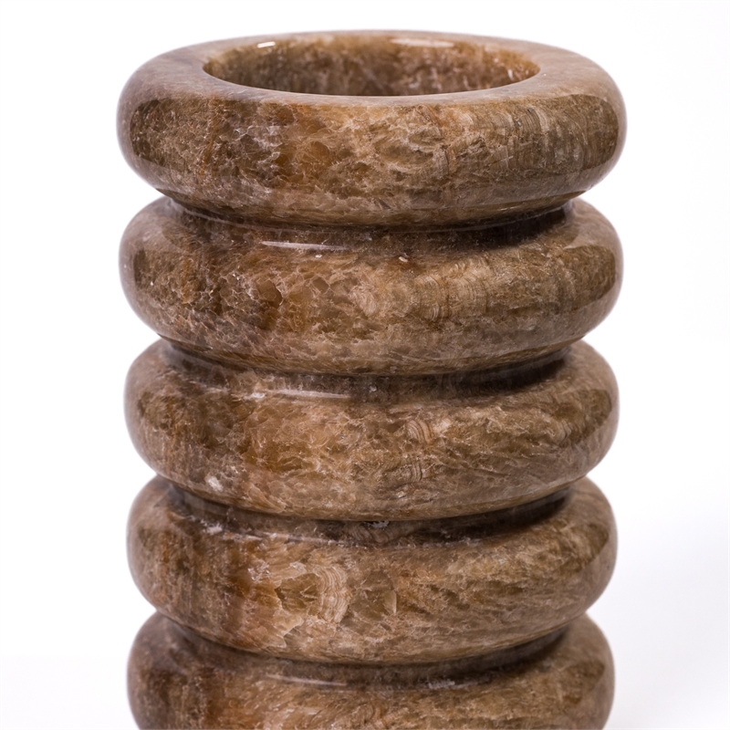 Brown Marble Layered Vase