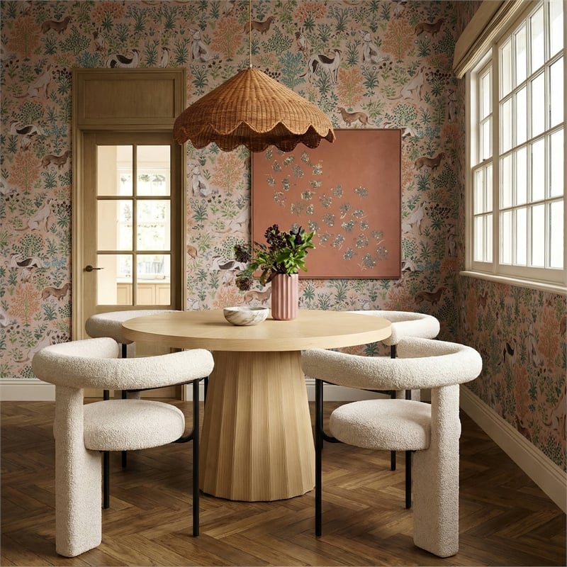Synn Cream Performance Boucle Dining Chair