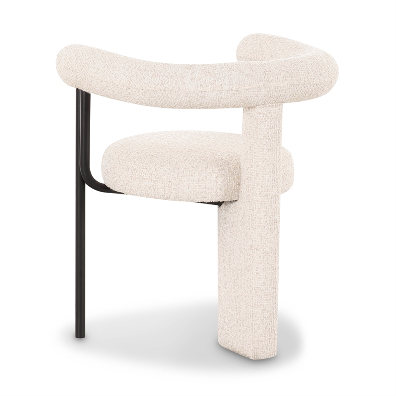 Synn Cream Performance Boucle Dining Chair