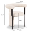 Synn Cream Performance Boucle Dining Chair