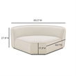 Travie Sand Upcycled Linen Wedge Corner Chair