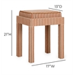 Kora Terracotta Cotton Jute Stool