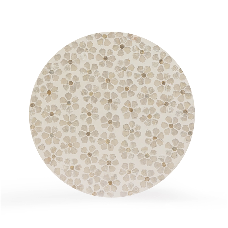 Lorna Stool in Pearl Petal Capiz Shell Motif