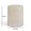 Lorna Stool in Pearl Petal Capiz Shell Motif