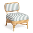 Dorine Mint Green Striped Accent Chair