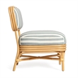 Dorine Mint Green Striped Accent Chair