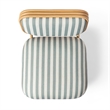 Dorine Mint Green Striped Accent Chair