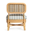 Dorine Mint Green Striped Accent Chair