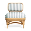 Dorine Mint Green Striped Accent Chair
