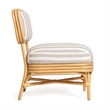 Dorine Khaki Striped Accent Chair