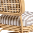 Dorine Khaki Striped Accent Chair