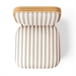 Dorine Khaki Striped Accent Chair
