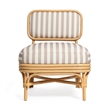 Dorine Khaki Striped Accent Chair