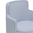Passe Blue Striped Swivel Chair