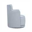 Passe Blue Striped Swivel Chair