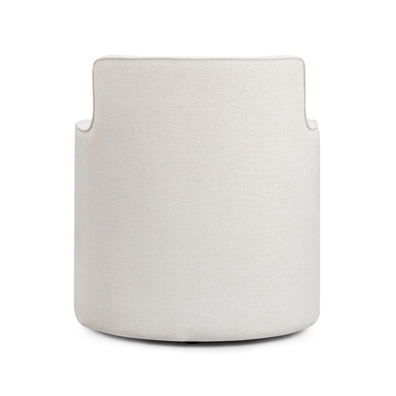 Passe Upcycled Cream Linen Swivel Chair