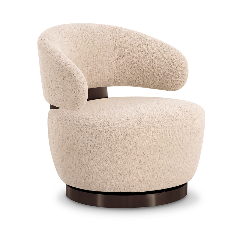 Austin Cream Boucle Swivel Chair