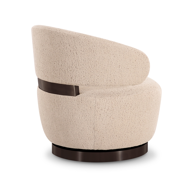 Austin Cream Boucle Swivel Chair