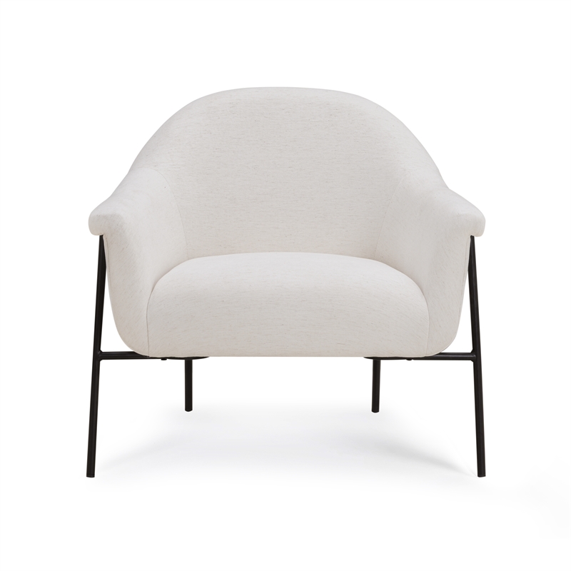 Lua Cream Chenille Accent Chair
