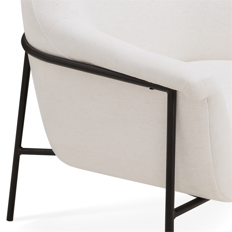 Lua Cream Chenille Accent Chair