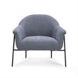 Lua Blue Chenille Accent Chair
