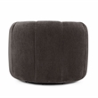 Jasmine Storm Grey Upcycled Chenille Swivel Accent Chair