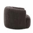 Jasmine Storm Grey Upcycled Chenille Swivel Accent Chair