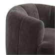 Jasmine Storm Grey Upcycled Chenille Swivel Accent Chair