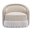 Pamela Tan Chenille Tassel Lounge Chair