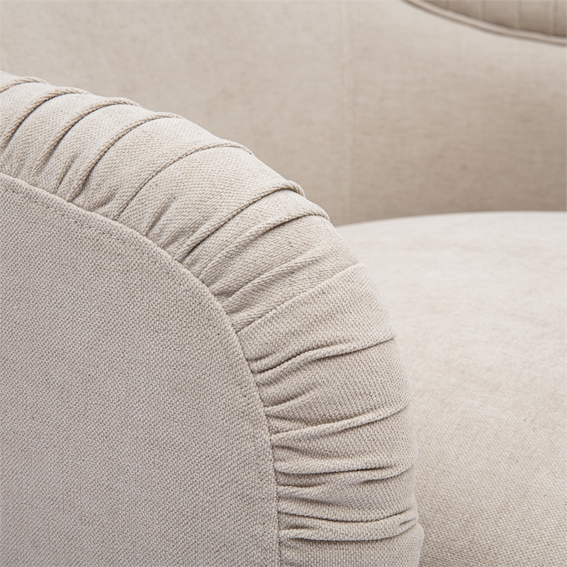 Pamela Tan Chenille Tassel Lounge Chair