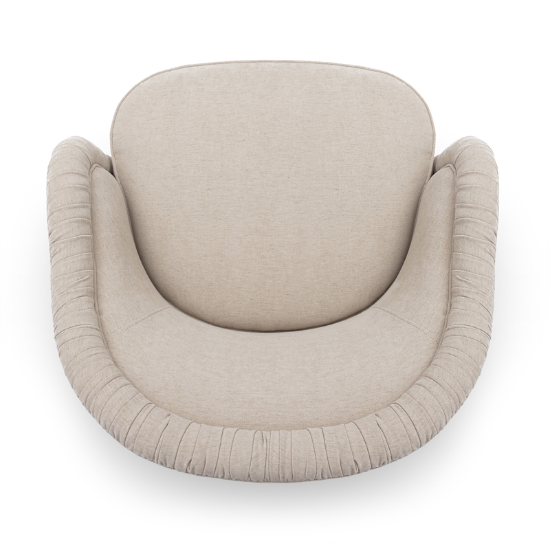 Pamela Tan Chenille Tassel Lounge Chair