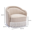 Pamela Tan Chenille Tassel Lounge Chair